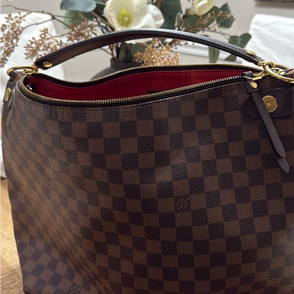 Louis Vuitton Brown Checkered Shoulder Bag